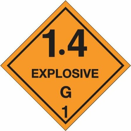 BSC PREFERRED 4 x 4'' - ''1.4 - Explosive - G 1'' Labels S-2843